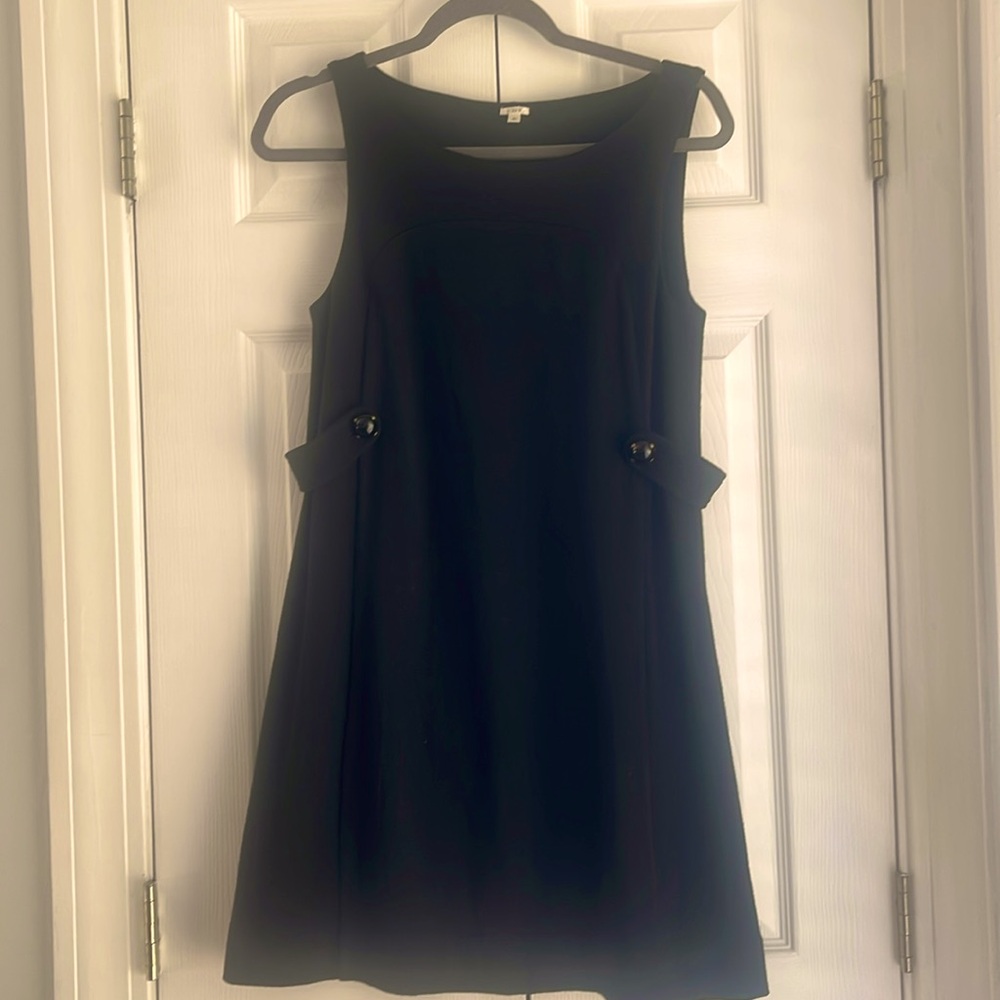 J CREW DRESS SZ 2 BLACK 100% WOOL EXCELLENT CONDITION